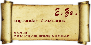 Englender Zsuzsanna névjegykártya